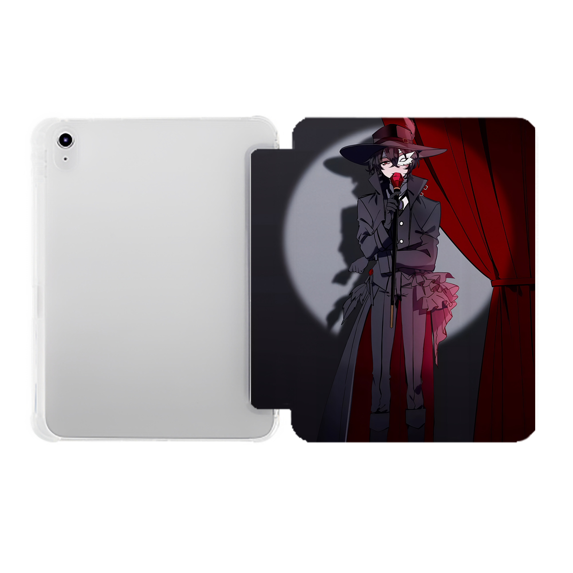 （画像用） 文豪ストレイドッグス Bungo Stray Dogs IPad ケース ペン収納付き 三つ折りスタンド PUレザー×シリコン 対応機種9.5/10.5/10.9インチ